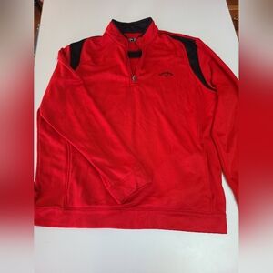 Callaway Men's Red and Black Quarter-Zip